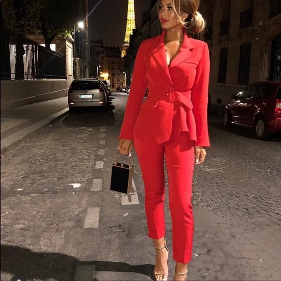 ZARA PLEATED HIGH-WAISTED PANTS - Picture 8 of 12